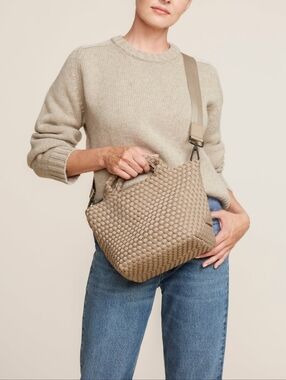 EXCELLENT NAGHEDI ST BARTHS SMALL TOTE BAG - CASHMERE